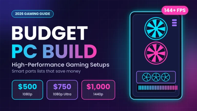 Budget PC build guide with $500, $750 and $1,000 high-performance gaming setups
